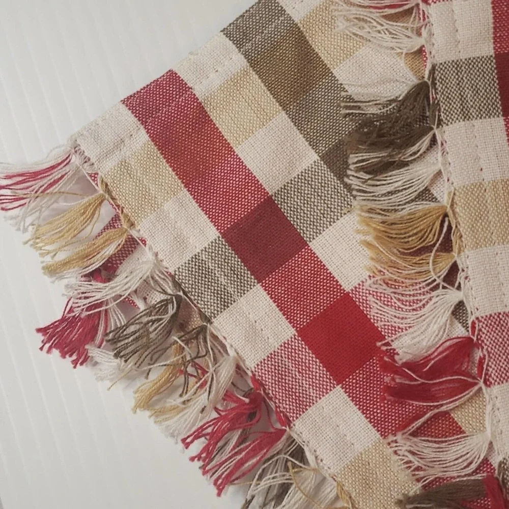 Sur La Table Checkered Placemats with Fringe